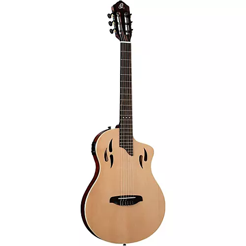 Ortega RTPSTD Nylon-String Acoustic-Electric Guitar Satin Black - musicians--Friend