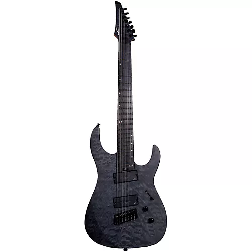 Legator Ninja 7 String Multi-Scale Super Shred Series Quilted Maple Electric Guitar Purple - musicians--Friend