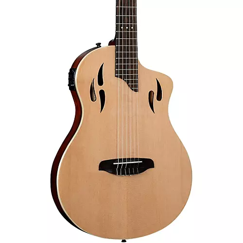 Ortega RTPSTD Nylon-String Acoustic-Electric Guitar Satin Black - musicians--Friend