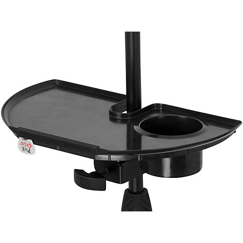 Gator Frameworks Microphone Stand Accessory Tray With Drink Holder and Guitar Pick Tab - musicians--Friend