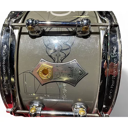 Used Pearl 10in MIKE MANGINI Signature silver Drum silver 28 - musicians--Friend