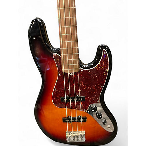 Used Fender American Standard Jazz Bass Fretless 3 Tone Sunburst Electric Bass Guitar 3 Tone Sunburst - musicians--Friend
