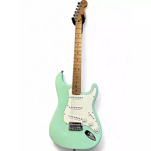 Used Fender PLAYER STRATOCASTER ROASTED MAPLE NECK Seafoam Green Solid Body Electric Guitar Seafoam Green - musicians--Friend