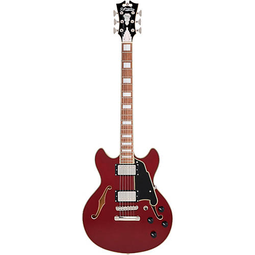 D'Angelico Premier Mini DC Semi-Hollow Electric Guitar Surf Green - musicians--Friend