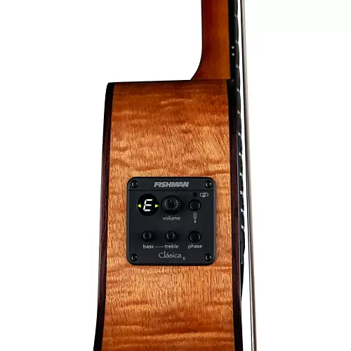 Luna High Tide Exotic Mahogany Nylon-String Acoustic-Electric Grand Concert Cutaway Guitar Satin Natural - musicians--Friend