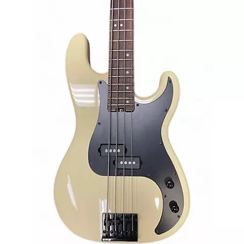 Used Schecter Guitar Research P4 Classic White Electric Bass Guitar Classic White - musicians--Friend