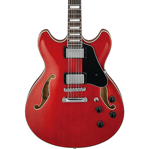 Ibanez Artcore AS7312 12-String Semi-Hollow Electric Guitar Transparent Red - musicians--Friend