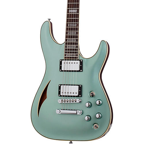 Schecter Guitar Research C-1 EA Classic Semi-Hollow Electric Guitar Satin Antique Pelham Blue - musicians--Friend