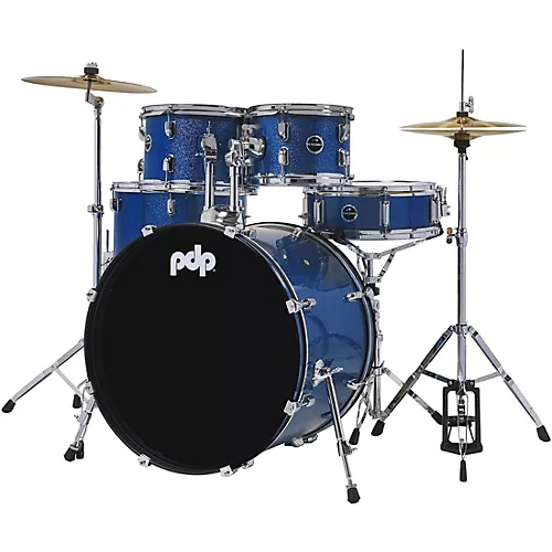 PDP by DW Encore Complete 5-Piece Drum Set With Hardware & Cymbals Azure Blue - musicians--Friend