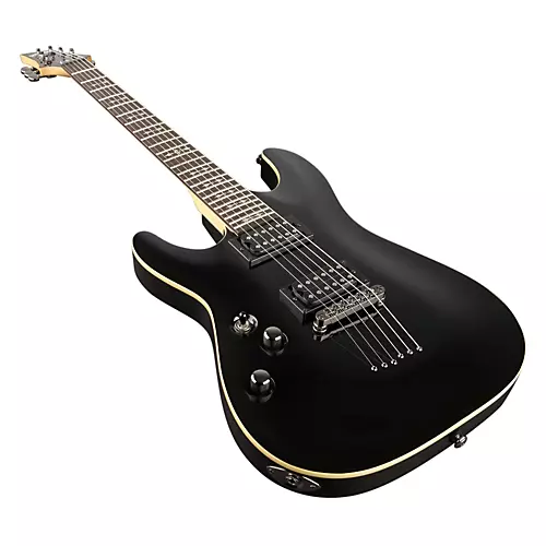 Schecter Guitar Research Omen-6 Left-Handed Electric Guitar Black - musicians--Friend