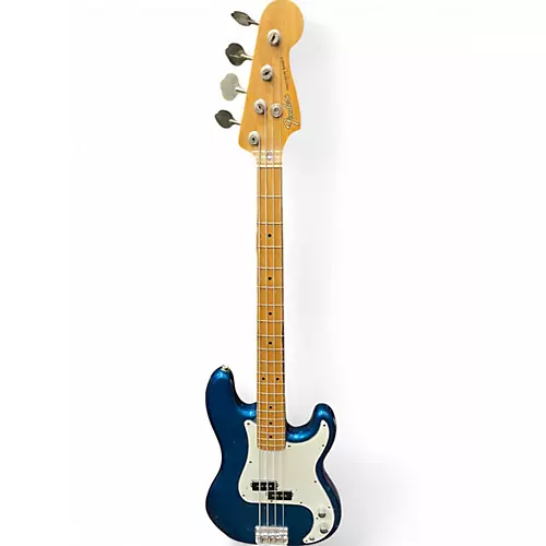 Used Fender Standard Precision Bass Metallic Aqua Marine Electric Bass Guitar Metallic Aqua Marine - musicians--Friend
