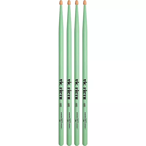 Vic Firth American Classic Seafoam Green Drum Sticks 2-Pack 5A Wood - musicians--Friend