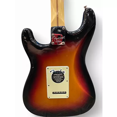 Used 2005 Fender American Deluxe Stratocaster HSS 3 Tone Sunburst Solid Body Electric Guitar 3 Tone Sunburst - musicians--Friend