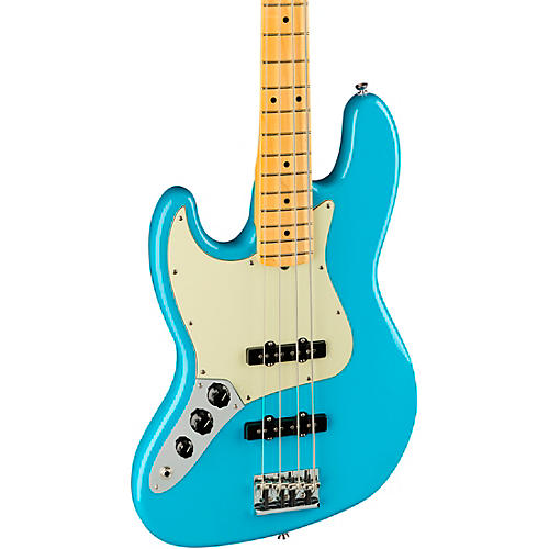 Fender American Professional II Jazz Bass Maple Fingerboard Left-Handed Miami Blue - musicians--Friend