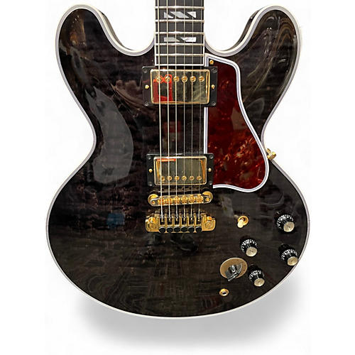 Used Gibson CUSTOM BB KING LUCILLE LEGACY TRANSPARENT EBONY Hollow Body Electric Guitar TRANSPARENT EBONY - musicians--Friend