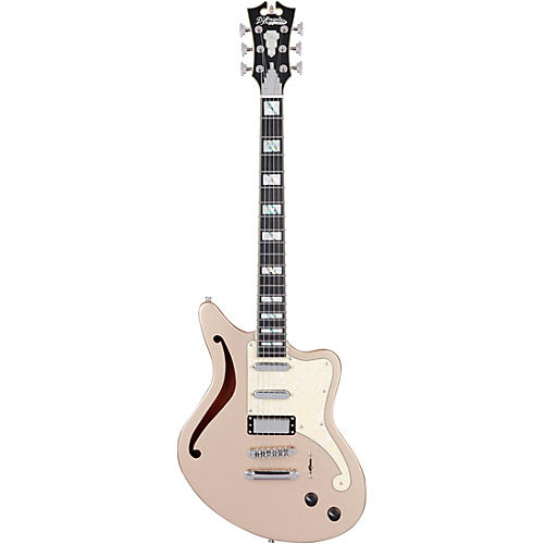 D'Angelico Deluxe Series Bedford SH Electric Guitar With USA Seymour Duncan Pickups and Stopbar Tailpiece Desert Gold - musicians--Friend