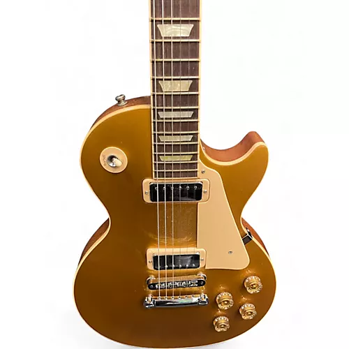 Used Gibson Les Paul Deluxe Gold Top Solid Body Electric Guitar Gold Top - musicians--Friend