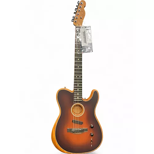 Used Fender American Acoustasonic Telecaster Sunburst Acoustic Electric Guitar Sunburst - musicians--Friend