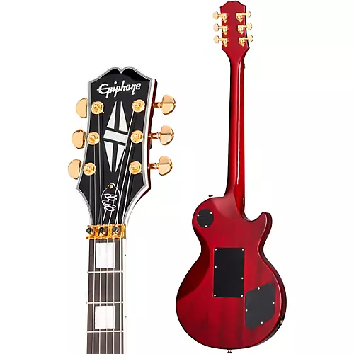 Epiphone Alex Lifeson Les Paul Custom Axcess Left-Handed Electric Guitar Ruby - musicians--Friend