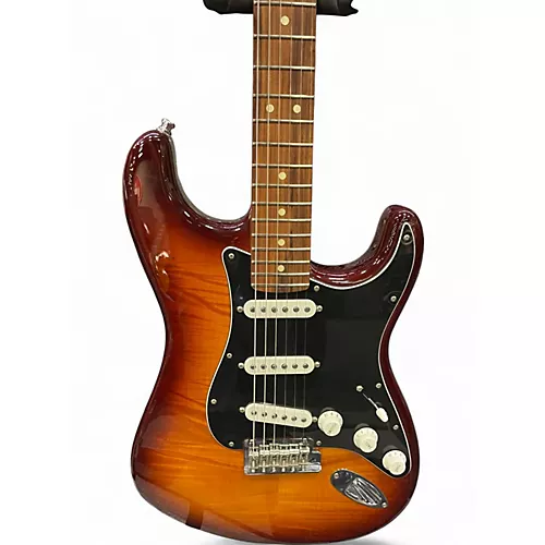 Used 2018 Fender Player Stratocaster Plus Top Aged Cherry Sumburst Solid Body Electric Guitar Aged Cherry Sumburst - musicians--Friend