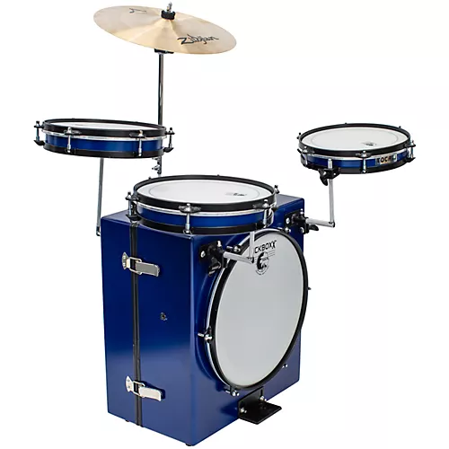Toca KickBoxx Pro Suitcase Drum Set Cobalt Blue - musicians--Friend