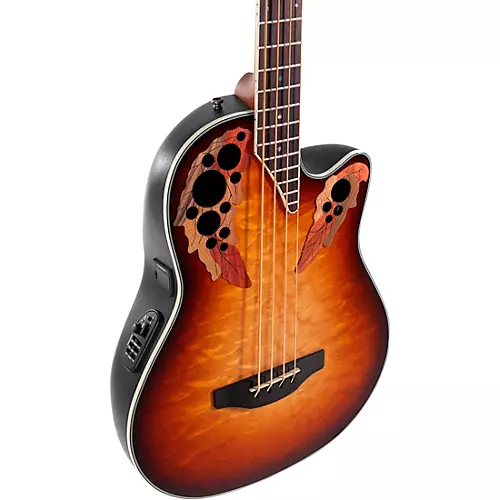 Ovation CEB44X-7C-G Celebrity Elite Mid-Depth Acoustic-Electric Bass Guitar Cognac Burst - musicians--Friend