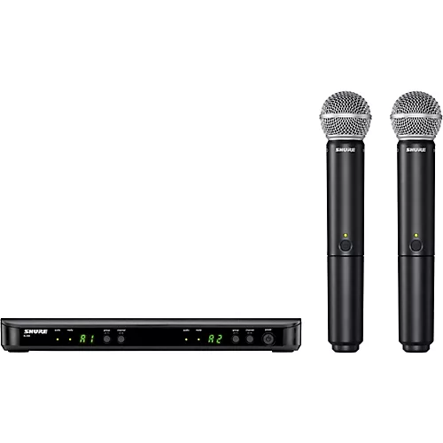 Shure BLX288/SM58 Wireless Dual Vocal System With Two SM58 Handheld Transmitters Band H11 - musicians--Friend