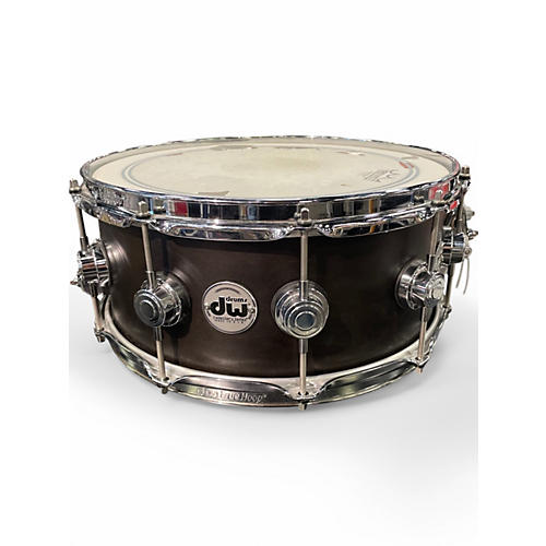Used DW 14X6.5 Collector's Series Maple Snare Ebony Satin Drum Ebony Satin 213 - musicians--Friend