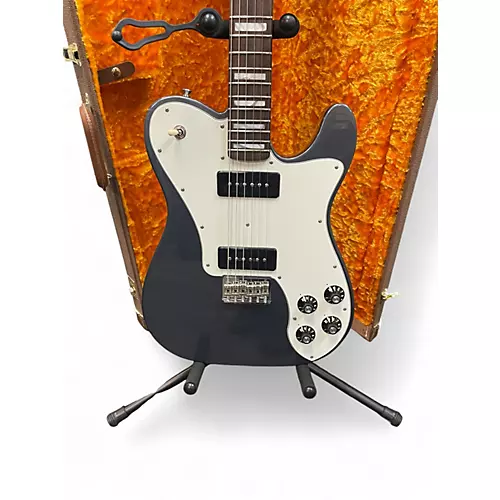 Used Fender Chris Shiflett Telecaster Deluxe Charcoal Frost Metallic Solid Body Electric Guitar Charcoal Frost Metallic - musicians--Friend