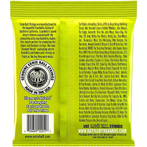 Ernie Ball 2251 Regular Slinky Classic Rock and Roll Pure Nickel Wrap Electric Guitar Strings - musicians--Friend
