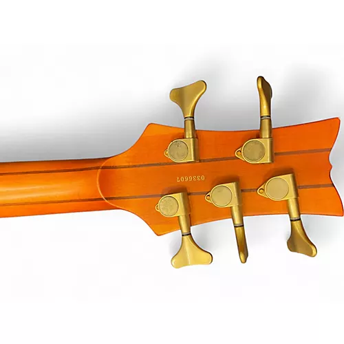 Used Schecter Guitar Research Stiletto Studio 5 String satin honey Electric Bass Guitar satin honey - musicians--Friend