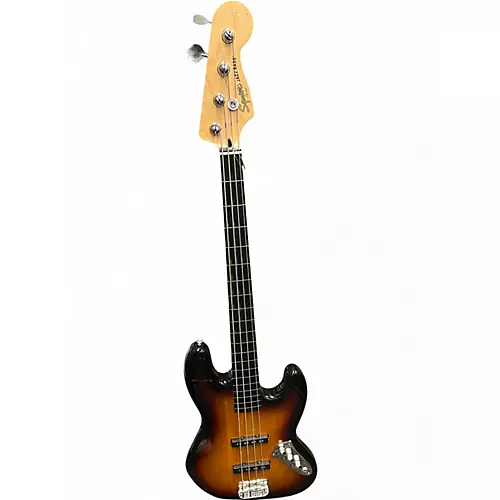 Used 2011 Squier Vintage Modified Fretless Jazz Bass 2 Color Sunburst Electric Bass Guitar 2 Color Sunburst - musicians--Friend