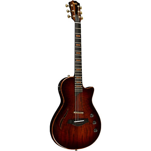 Taylor Custom T5z Figured Walnut-Urban Ash Acoustic-Electric Guitar Shaded Edge Burst - musicians--Friend