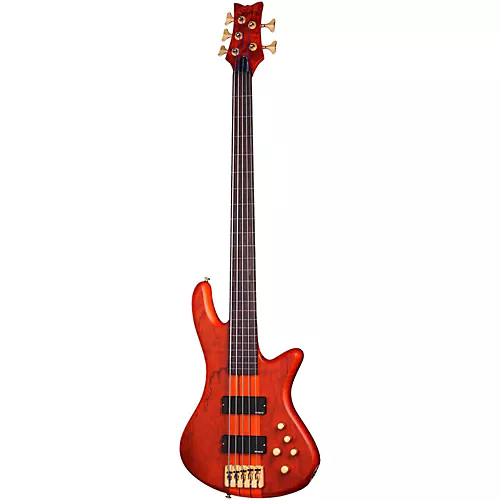Schecter Guitar Research Stiletto Studio-5 Fretless Bass Satin Honey - musicians--Friend