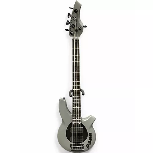 Used Ernie Ball Music Man Bongo 5 HH Matte Grey Electric Bass Guitar Matte Grey - musicians--Friend