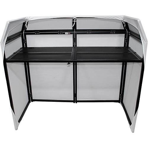 ProX XF-MESA MK2 DJ Booth Facade with Black & White Scrims - musicians--Friend