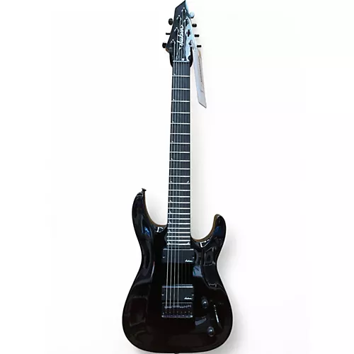 Used Jackson JS22-7 Dinky 7 String Black Solid Body Electric Guitar Black - musicians--Friend