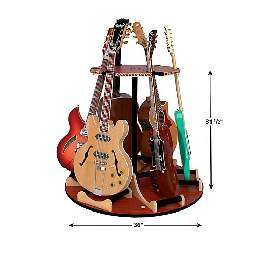 A&S Crafted Products Carousel Deluxe Multi Guitar Stand - musicians--Friend