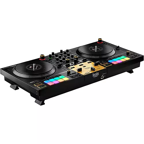 Hercules DJ DJControl Inpulse T7 Premium Edition 2-Channel Motorized DJ Controller With Premium Fader Module and Travel Bag Gold - musicians--Friend