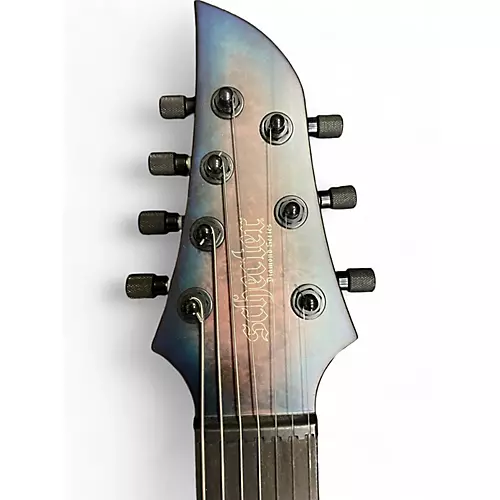 Used Schecter Guitar Research km-7 mkiii Blue Burst Solid Body Electric Guitar Blue Burst - musicians--Friend