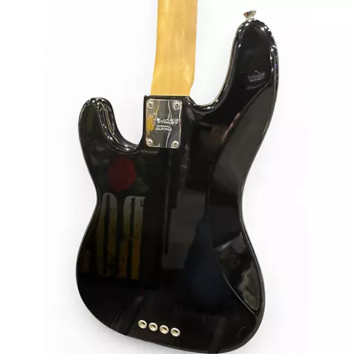 Used 2017 Fender American Professional Precision Bass Black Electric Bass Guitar Black - musicians--Friend