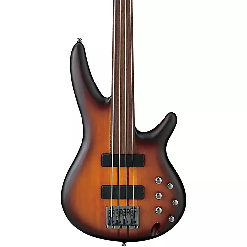 Ibanez Bass Workshop SRF700 Portamento 4-String Fretless Electric Bass Flat Brown Burst Rosewood Fretboard - musicians--Friend