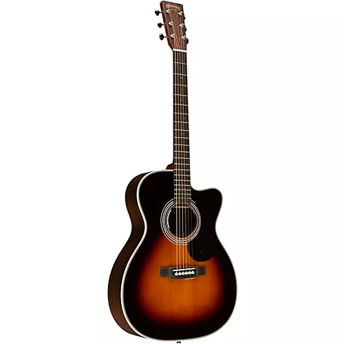 Martin Custom Shop OM Cutaway 1935 European Spruce-East Indian Rosewood Acoustic-Electric Guitar Sunburst - musicians--Friend
