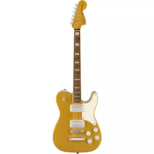 Squier Paranormal Troublemaker Telecaster Deluxe Limited-Edition Electric Guitar Aztec Gold - musicians--Friend