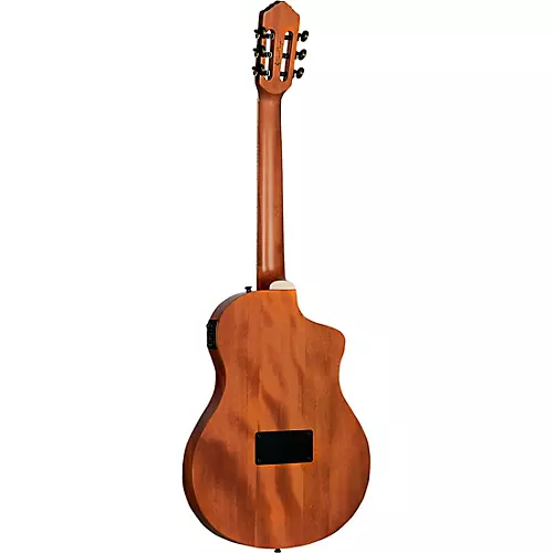 Ortega TourPlayer Deluxe Left-Handed Nylon-String Acoustic-Electric Guitar Blue Burst - musicians--Friend