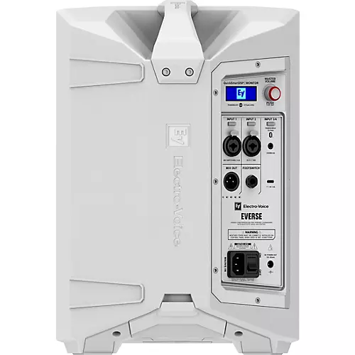 Electro-Voice EVERSE 8 Weatherized Battery-Powered Loudspeaker With Bluetooth, White - musicians--Friend
