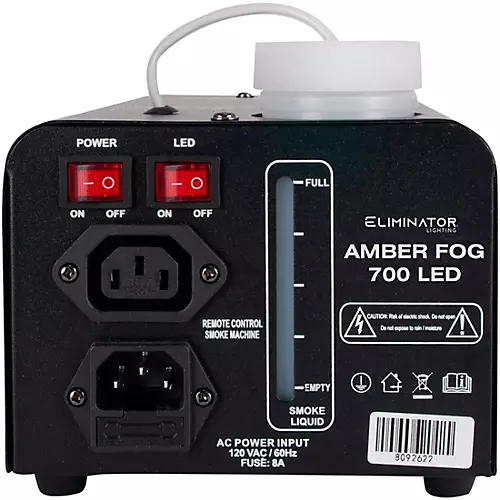 Eliminator Lighting Amber Fog 700 A 700 Watt Fog Machine With Amber LED's To Illumitae The Fog - musicians--Friend