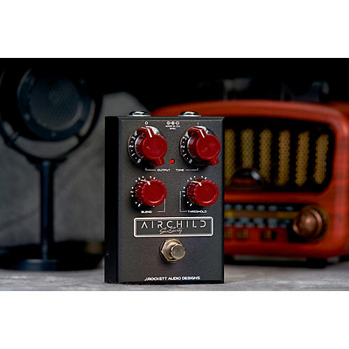 J.Rockett Audio Designs Airchild 660 Compressor Effects Pedal Black and Oxblood - musicians--Friend