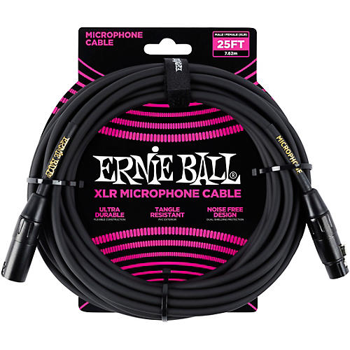 Ernie Ball XLR Microphone Cable 20 ft. Black - musicians--Friend