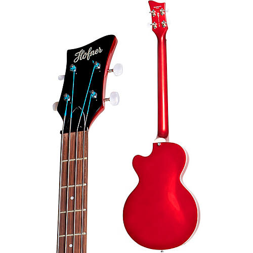 Hofner Ignition Series Short-Scale Club Bass Guitar Pearl White - musicians--Friend